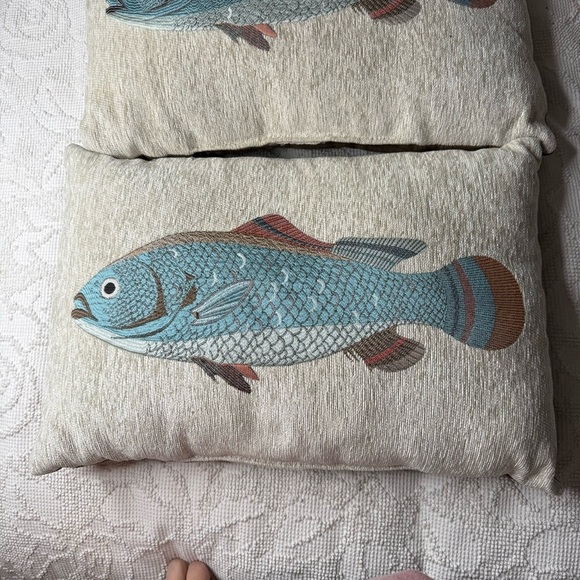 Better Homes & Gardens Oblong Fish‎ Decorative Pillow, Multi-Color Set of 2 - Picture 2 of 6